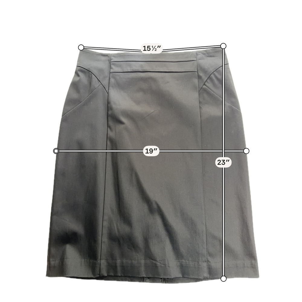 Worthington Black Pencil Skirt Womens Size 12 Cotton Blend Knee Length Career - Picture 10 of 10